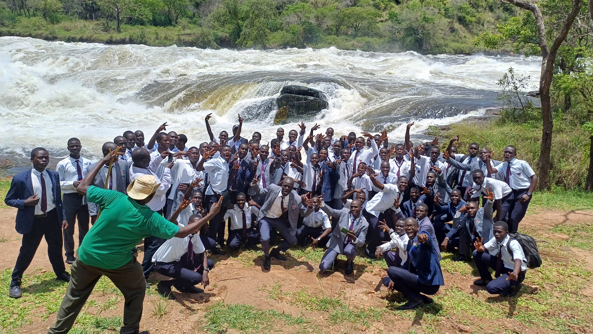 Students during an educational visit
