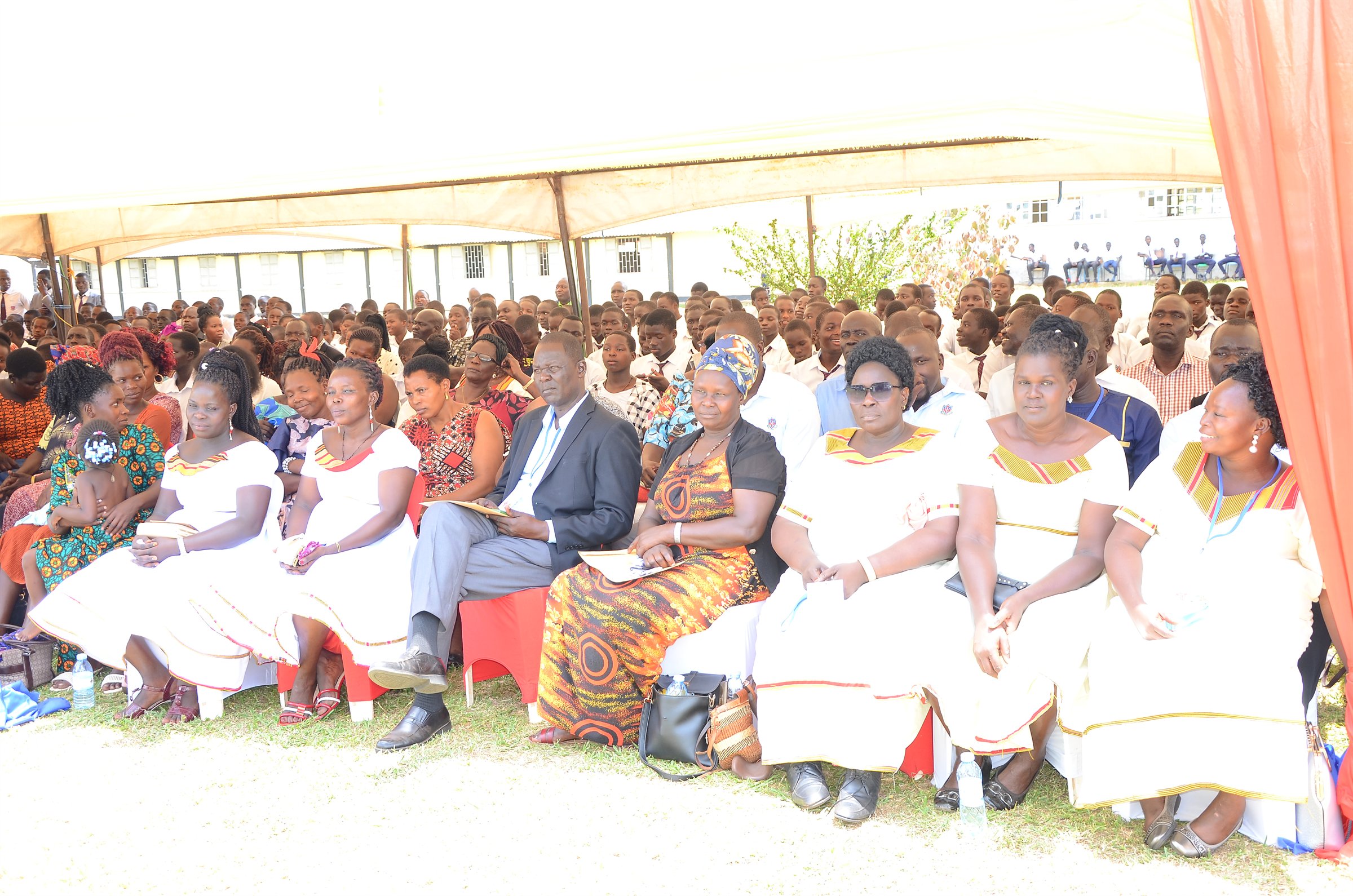 Parents and guests at a school event