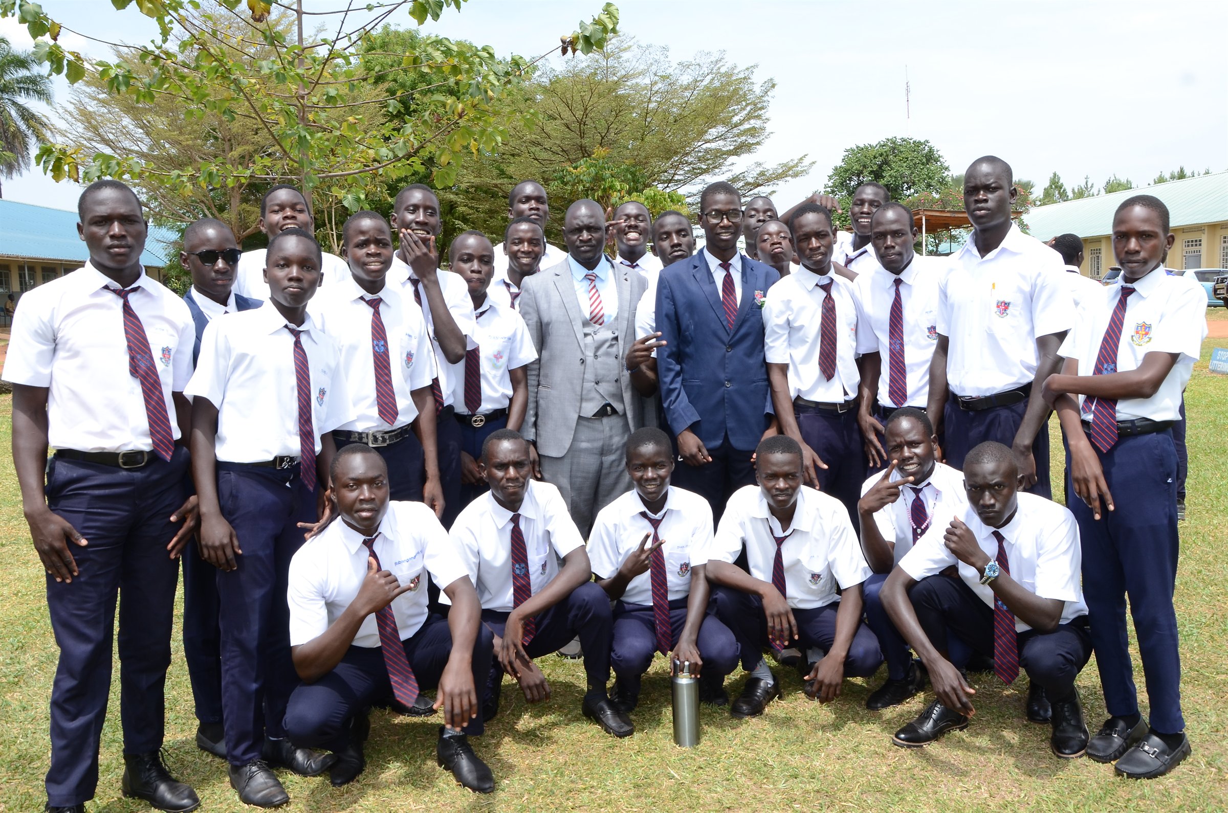 Student leaders at a school gathering